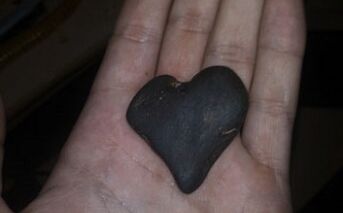 heart-shaped stone as a talisman of good luck
