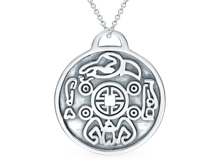 Silver pendant-amulet Money for good luck