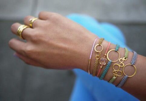 bracelets on the arm as talismans of good luck