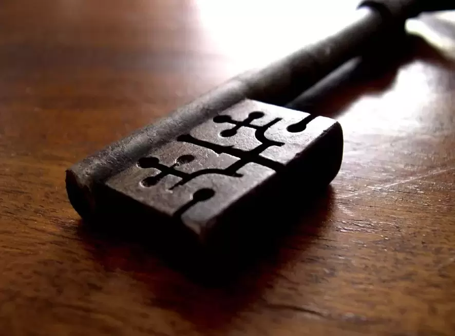 good luck amulet - key